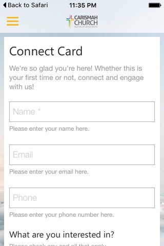 Carismah Church screenshot 2