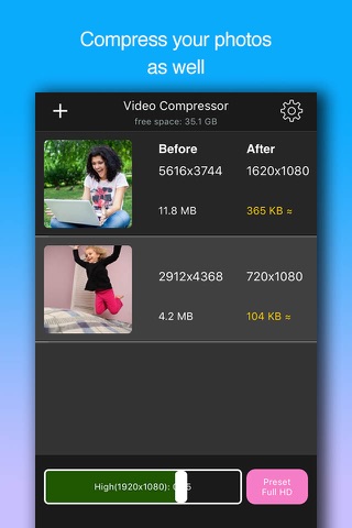 Video Compressor Gold - Shrink videos, compress photos to free the space screenshot 4