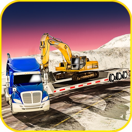 Heavy Machinery Cargo Transporter Truck: Transport Mega Construction Equipment in this Parking Simulation