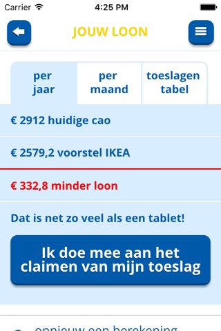 FNV Handel: IKEA toeslagencheck screenshot 4