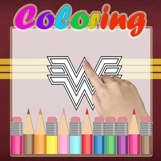 Coloring Book for Kids Game Wonder Woman Edition iOS App