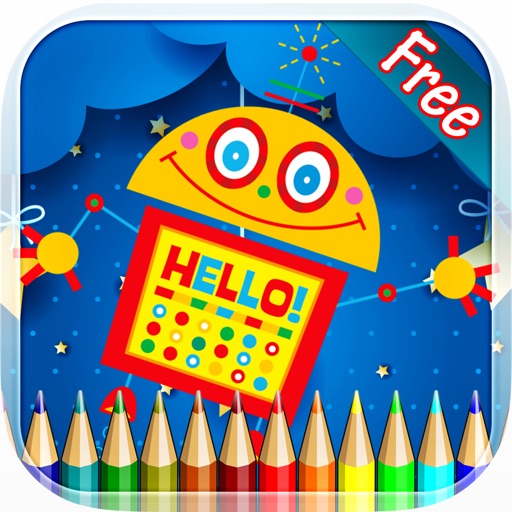 Robot Coloring Book - Drawing and Painting Colorful for kids games free icon