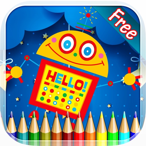 Robot Coloring Book - Drawing and Painting Colorful for kids games free Icon