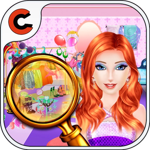 girl makeover hidden object - very cute hidden object game - girly games icon