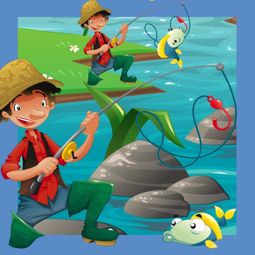 A Fish-er-man-s Learn-ing Game For Small Kid-s: Teach-ing Sort-ing and Puzzle with animal-s icon