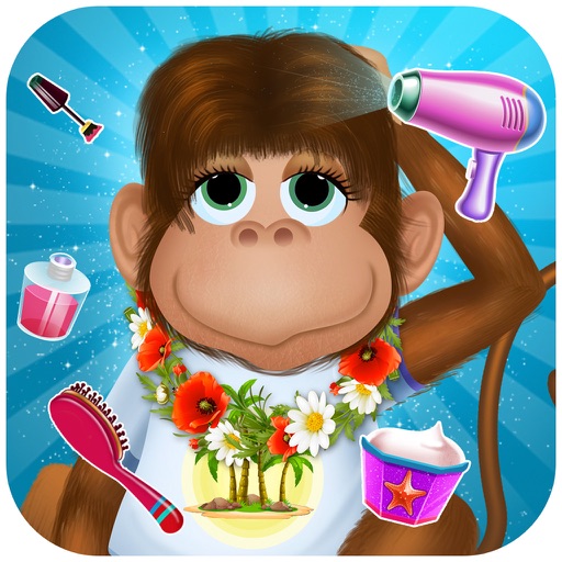 Animal Hair Salon & Dress Up : monkey of the jungle and friends need makeover - FREE iOS App