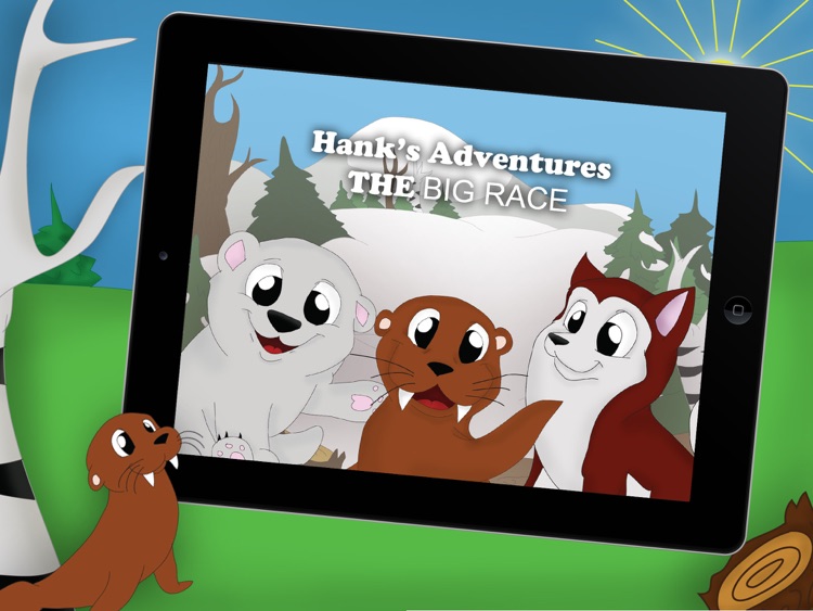 The Big Race!! an animated winter storybook for kids and toddlers with cute animals