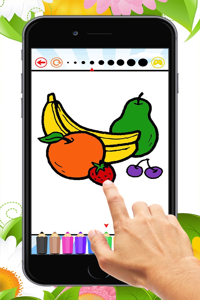 The Fruit Coloring Book for Children: Learn to Color an apple, banana, orange and more screenshot 2