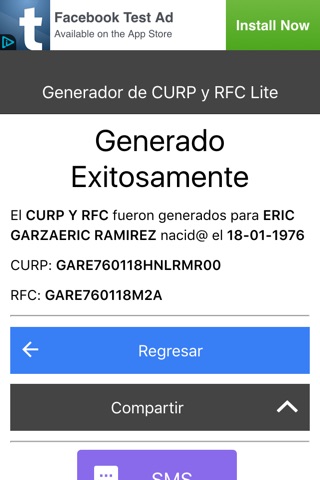 Generador CURP y RFC Lite screenshot 4