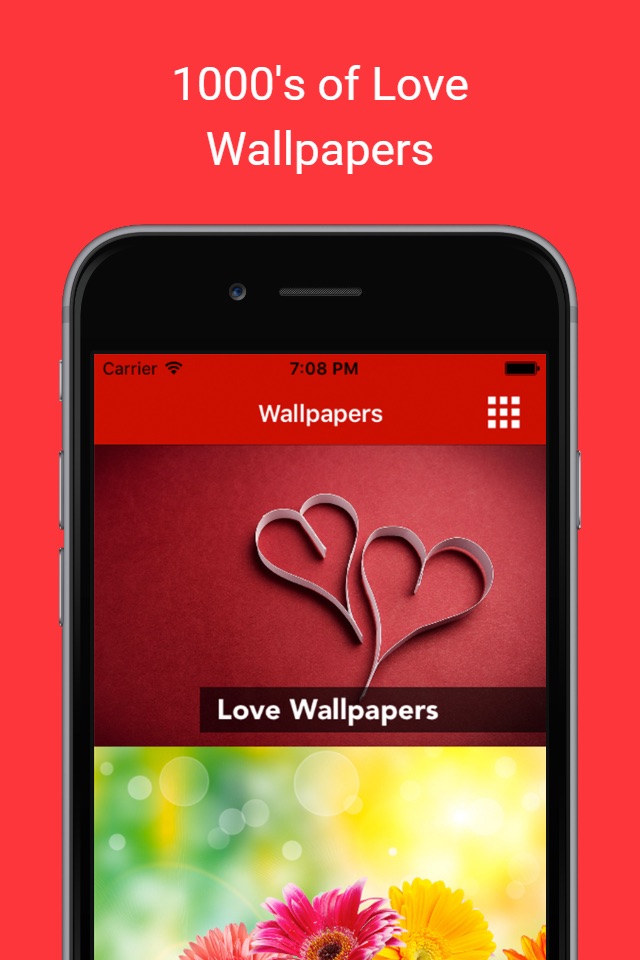 Love & Romantic Wallpapers : Backgrounds and pictures of valentine heart, flowers and polka dots as home & lock screen images screenshot 2