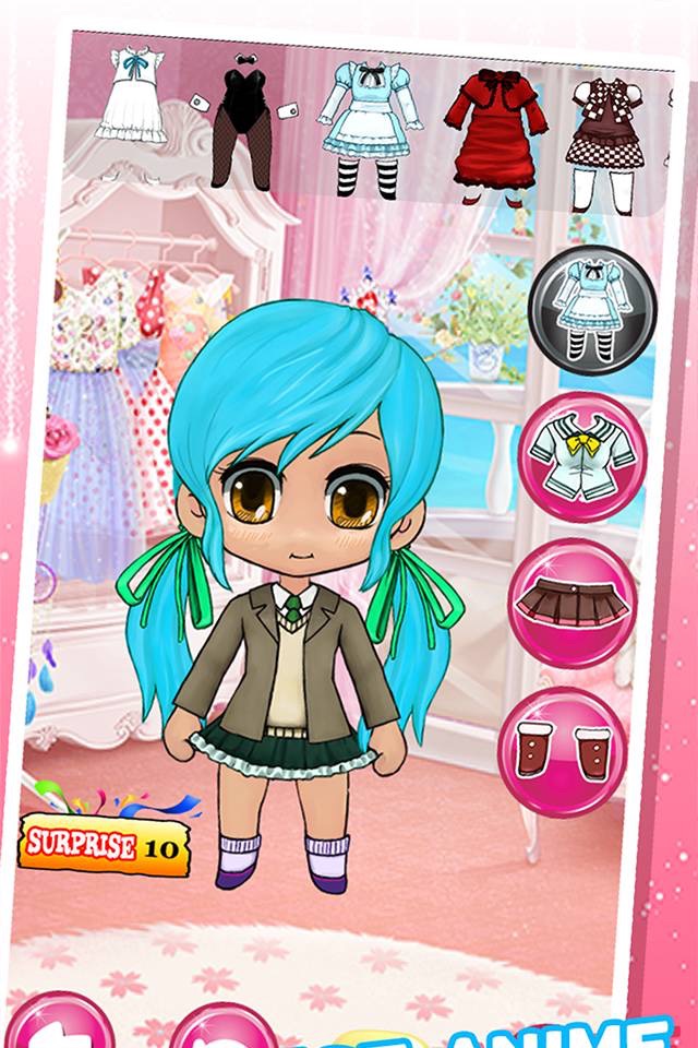 Dress Up Chibi Character Games For Teens Girls & Kids Free - kawaii style pretty creator princess and cute anime for girl screenshot 4