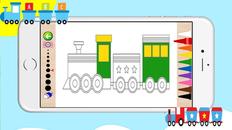 Train Coloring Book For Kids - Vehicle Coloring Book for Children