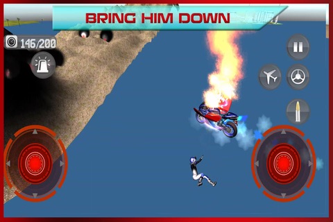 Flying Bike: Police vs Cops - Police Motorcycle Shooting Thief Chase PRO Game screenshot 3