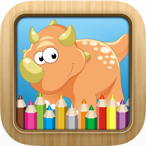 Dinosaur Coloring Book - Dino drawing and painting for kids games Icon