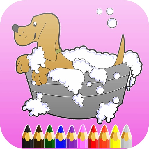 dog and cat coloring book : free printable coloring pages for adult and little kids Icon