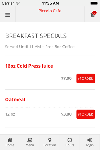 Piccolo Cafe Online Ordering screenshot 3