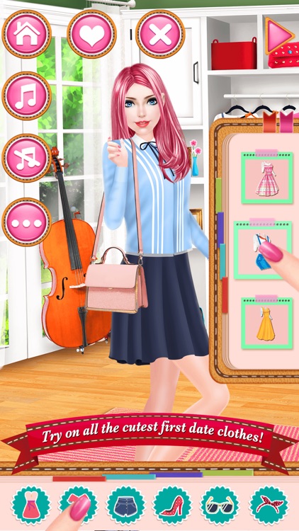 High School First Date Salon - Teenage Crush Story: SPA Dressup Makeover Game screenshot-3