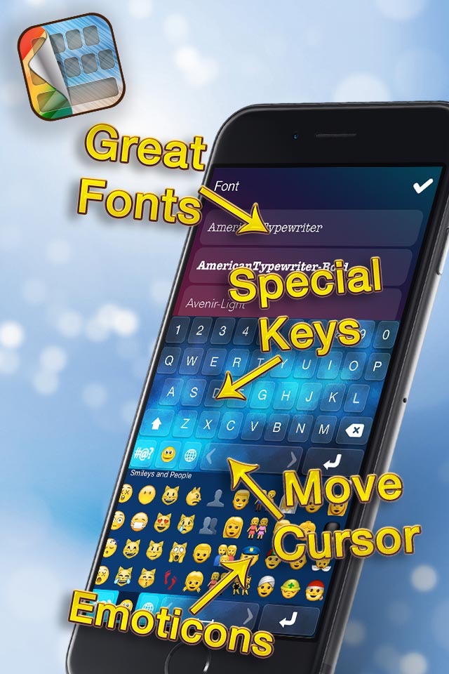 Ultimate Keyboard Themes – Customize Cool Key.boards with Color Text Fonts for iPhone screenshot 2