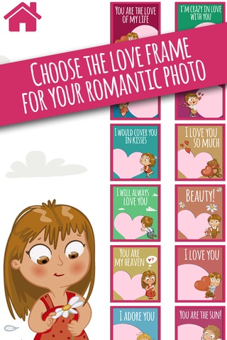 Frames with love - Photo editor to put your photos in frames with love quotes screenshot 3