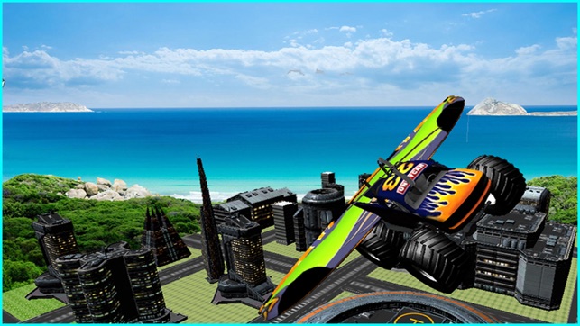 Flying Car Offroad Monster 4x4 Simulator - Futuristic Truck (圖5)-速報App