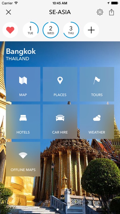 Trip Planner, Travel Guide & Offline City Map for Thailand, Indonesia, Malaysia, India, Cambodia, Vietnam and Singapore