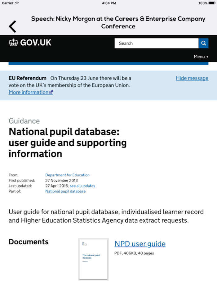 The National Curriculum App