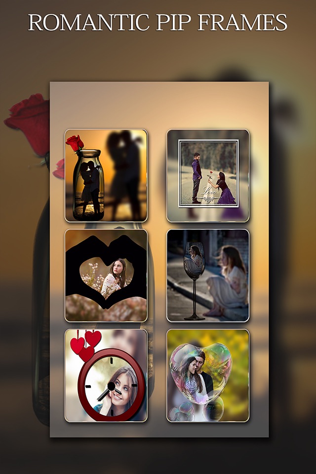 Pip Camera - HEART EDITION Photo Art Editor With Love Layover Frames screenshot 3