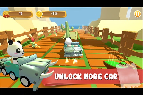 Panda Brakes: Cartoon of puppy racing and running downhill for kids game screenshot 3