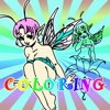 Coloring Book Pretty Fairy for kids