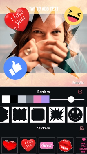 FotoMix - 拼圖，文字，貼圖，型狀花邊，圖片效果(圖5)-速報App