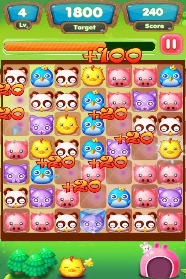 Cute Animal Jam Crush:Free jelly jump fun puzzle games screenshot 3