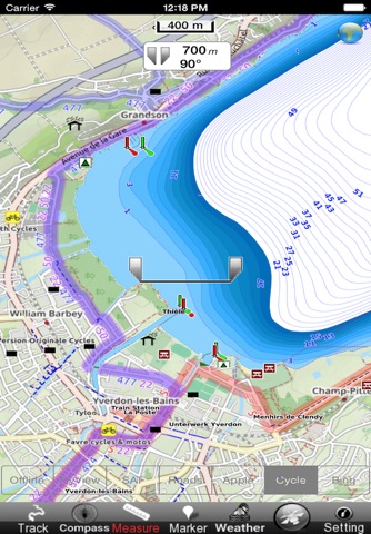 Neuchatelsee - Gruyeresee - Schiffenensee - Murtensee - Bielersee GPS Navi Karte für bootfahren angeln und segeln screenshot 2