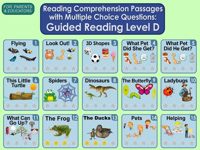 Reading Comprehension Passages with Mult