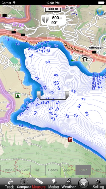 Lake : Zug - Aegeri GPS Map Navigator