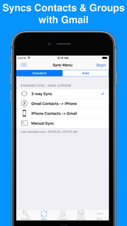 Contacts Sync for Google Gmail