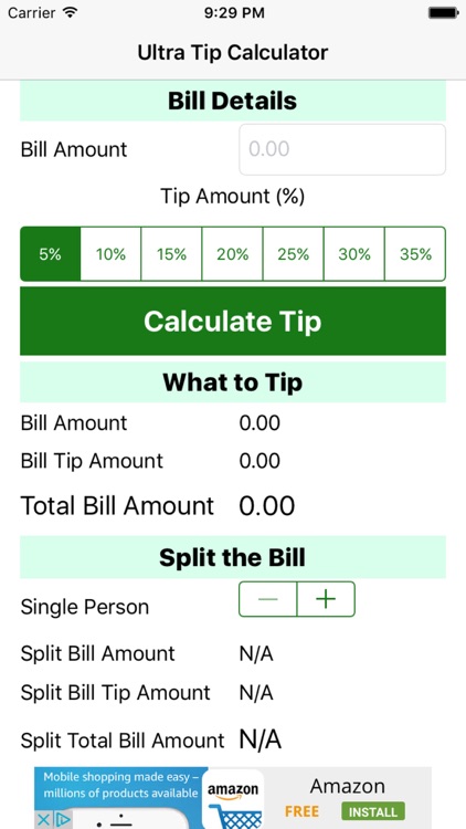 Ultra Tip Calculator