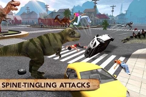 Dinosaur Simulator Trex Destruction Jurassic Forest & City Hungry Dino Carnage screenshot 2