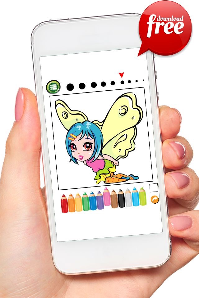 Doodle Fairy Girl Coloring Book: Free Games For Kids And Toddlers! screenshot 3