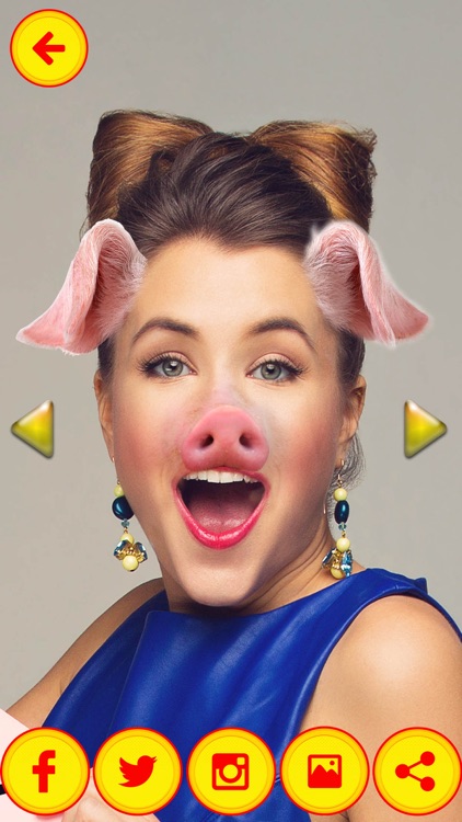 Pig Face Photo Stickers – Funny Face Changer and Animal Head Picture Montage Maker