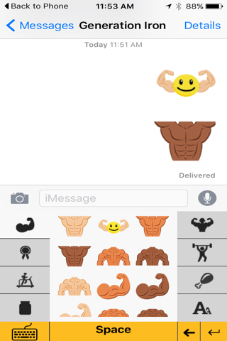 Gymoji - Bodybuilding Emoji Keyboard screenshot 4