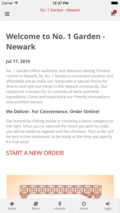 No. 1 Garden - Newark Online Ordering