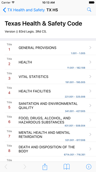 How to cancel & delete Texas Health and Safety Code (LawStack's TX Law/Statutes) from iphone & ipad 1