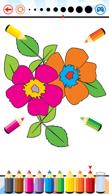 Flower Coloring Book For Kid - Drawing And Painting Relaxation Stress Relief Color Therapy Games screenshot-3