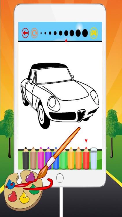 Car Coloring Book - All in 1 Vehicle Drawing and Painting Colorful Page Free For Kids Game
