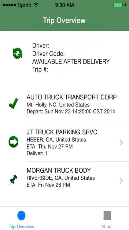 ATC Driver Trips