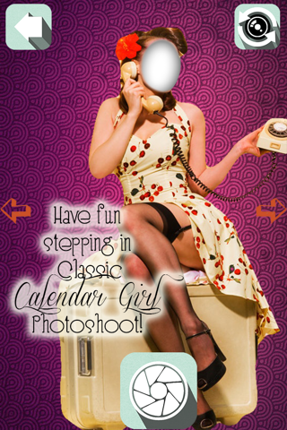 Pin Up Girl Photo Montage – Change Your Look in Vintage Girls Pic Edit.or & Make.over Games screenshot 2