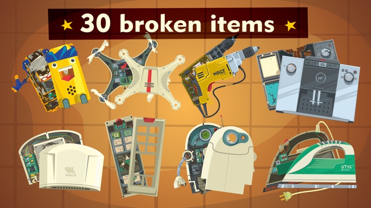 Tiny repair - fix home appliances and become a master of broken things in a cool game for kids