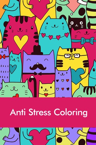 Doodle Coloring Book for Adults & Kids: Free Fun Coloring Games with Stress Relieving Color Therapy Pages screenshot 2