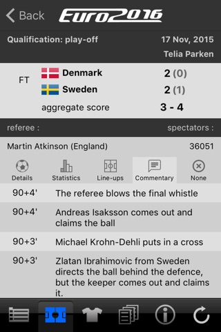 LiveScore Euro 2016 screenshot 4