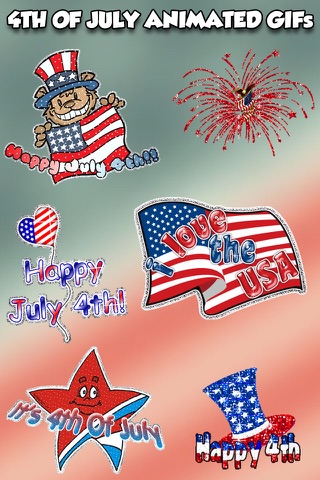 Independence Day - 4th Of July Animated Emojis & GIFs screenshot 2